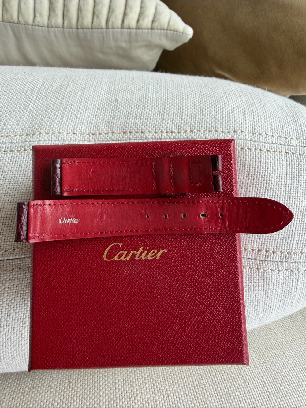 Vintage CARTIER lizard tank genuine straps - Picture 2 of 8